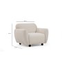 Atelier del Sofa Fotelja Eddy Cream - slika 5