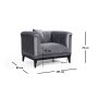 Atelier del Sofa Fotelja Trendy Dark Grey - slika 3