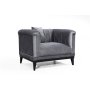 Atelier del Sofa Fotelja Trendy Dark Grey - slika 1
