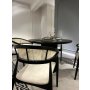 HANAH HOME Trpezarijski sto i stolice Moon Black White - slika 4