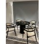 HANAH HOME Trpezarijski sto i stolice Moon Black White - slika 1