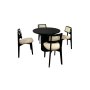 HANAH HOME Trpezarijski sto i stolice Bell Black White - slika 4