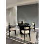 HANAH HOME Trpezarijski sto i stolice Bell Black White - slika 1