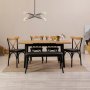 HANAH HOME Trpezarijski sto i stolice Oliver Acl Karina Black - slika 2