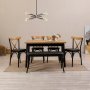 HANAH HOME Trpezarijski sto i stolice Oliver Acl Karina Black - slika 1