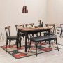 HANAH HOME Trpezarijski sto i stolice Oliver Acl Barok Black - slika 2