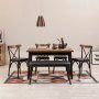 HANAH HOME Trpezarijski sto i stolice Oliver Acl Barok Black - slika 1