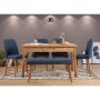 HANAH HOME Trpezarijski sto i stolice Santiago Atlantic Dark Blue - slika 1