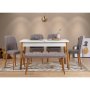 HANAH HOME Trpezarijski sto i stolice Santiago Atlantic White Grey - slika 1