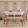 HANAH HOME Trpezarijski set Santiago White Atlantic Stone - slika 1