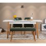 HANAH HOME Trpezarijski set Santiago White Atlantic Green - slika 2