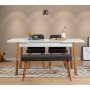 HANAH HOME Trpezarijski set Santiago White Atlantic Anthracite - slika 2