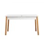 HANAH HOME Trpezarijski set Santiago White Atlantic Anthracite - slika 4