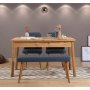 HANAH HOME Trpezarijski set Santiago Atlantice Navy Blue - slika 1