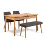 HANAH HOME Trpezarijski set Santiago Atlantice Anthracite - slika 3
