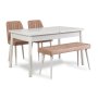 HANAH HOME Trpezarijski set Santiago White Stone - slika 3