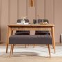 HANAH HOME Trpezarijski set Vina 0701 3 AnthraciteAtlantic - slika 1