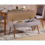 HANAH HOME Trpezarijski set Vina 0701 3 WalnutGrey - slika 2
