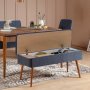 HANAH HOME Trpezarijski set Vina 1048 3 WalnutDark Blue - slika 2