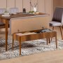 HANAH HOME Trpezarijski set Vina Walnut Soho Grey - slika 2