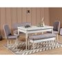 HANAH HOME Trpezarijski set Vina White Soho Grey - slika 1