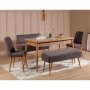 HANAH HOME Trpezarijski set Vina 0701 4 AnthraciteAtlantic - slika 1