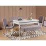 HANAH HOME Trpezarijski set Vina 0701 4 WhiteGrey - slika 1