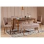 HANAH HOME Trpezarijski set Vina 0900 4 WalnutStone - slika 1