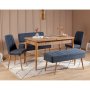 HANAH HOME Trpezarijski set Vina 1048 4 AtlanticDark Blue - slika 1