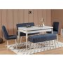 HANAH HOME Trpezarijski set Vina 1048 4 WhiteDark Blue - slika 1