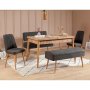 HANAH HOME Trpezarijski set Vina 1053 4 AnthraciteAtlantic - slika 1