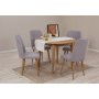 HANAH HOME Trpezarijski sto i stolice Vina 0701 Atlantic Pine Grey - slika 2