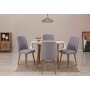 HANAH HOME Trpezarijski sto i stolice Vina 0701 Atlantic Pine Grey - slika 1