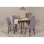 HANAH HOME Trpezarijski sto i stolice Vina 0701 Walnut Grey - slika 2