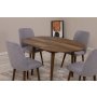 HANAH HOME Trpezarijski sto i stolice Vina 0701 Walnut Grey - slika 5