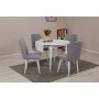 HANAH HOME Trpezarijski sto i stolice Vina 0701 White Grey - slika 2