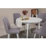 HANAH HOME Trpezarijski sto i stolice Vina 0701 White Grey - slika 3