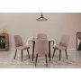 HANAH HOME Trpezarijski sto i stolice Vina 0900 Walnut Stone - slika 1