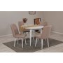 HANAH HOME Trpezarijski sto i stolice Vina 0900 White Stone - slika 2
