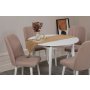 HANAH HOME Trpezarijski sto i stolice Vina 0900 White Stone - slika 3