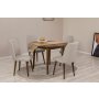 HANAH HOME Trpezarijski sto i stolice Vina 1005 Walnut Cream - slika 2