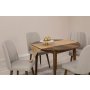 HANAH HOME Trpezarijski sto i stolice Vina 1005 Walnut Cream - slika 3