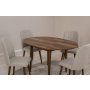 HANAH HOME Trpezarijski sto i stolice Vina 1005 Walnut Cream - slika 5