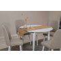 HANAH HOME Trpezarijski sto i stolice Vina 1005 5 White Cream - slika 3