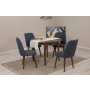 HANAH HOME Trpezarijski sto i stolice Vina 1048 Walnut Navy Blue - slika 2
