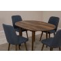 HANAH HOME Trpezarijski sto i stolice Vina 1048 Walnut Navy Blue - slika 5