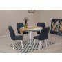 HANAH HOME Trpezarijski sto i stolice Vina 1048 White Navy Blue - slika 2
