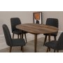 HANAH HOME Trpezarijski sto i stolice Vina 1053 Anthracite Walnut - slika 5