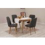 HANAH HOME Trpezarijski sto i stolice Vina 1053 Atlantic Pine Anthracite - slika 2