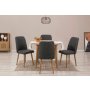 HANAH HOME Trpezarijski sto i stolice Vina 1053 Atlantic Pine Anthracite - slika 1